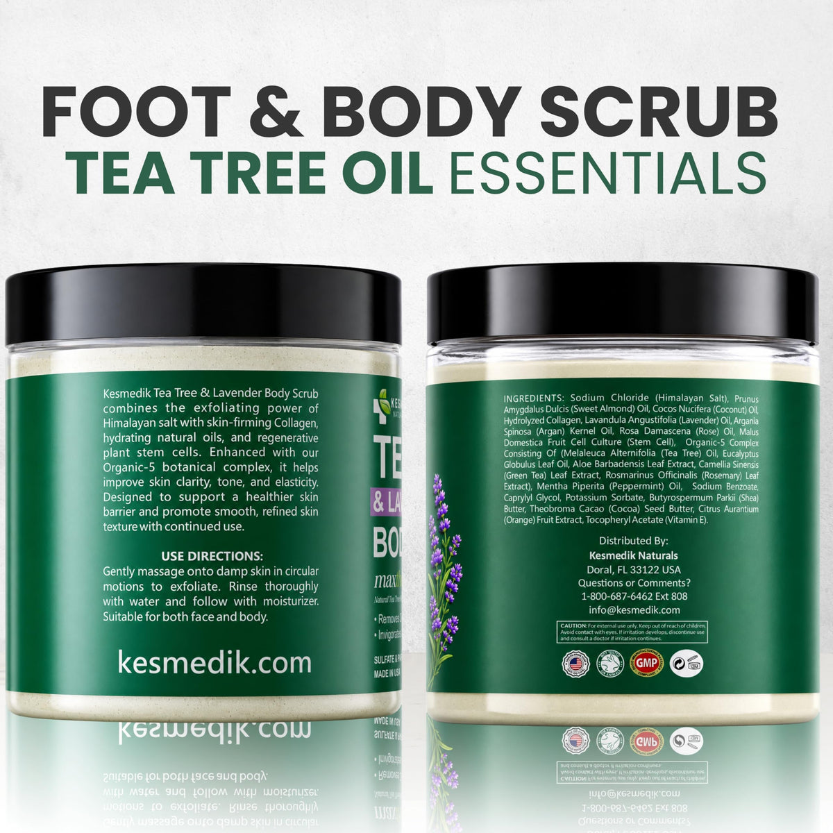 Tea Tree & Lavender Himalayan Salt Body & Foot Scrub – Exfoliating & Hydrating, 8 oz – Amazon gallery 8