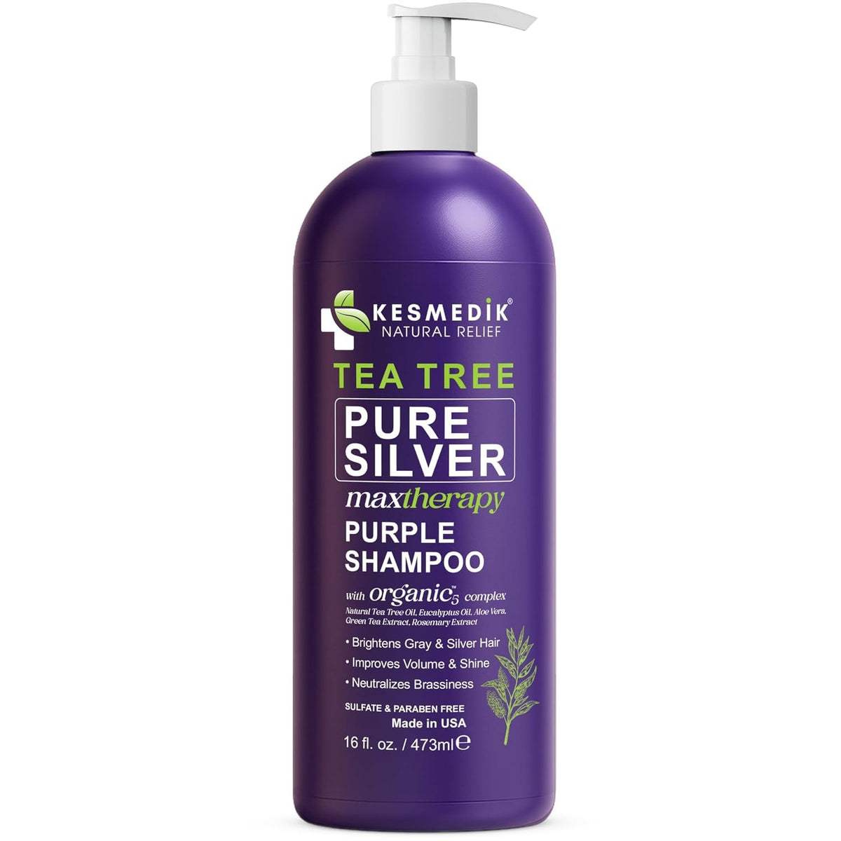 Tea Tree Purple Shampoo – Anti-Brass Toner for Color-Treated Hair, 16 oz – Amazon gallery 9