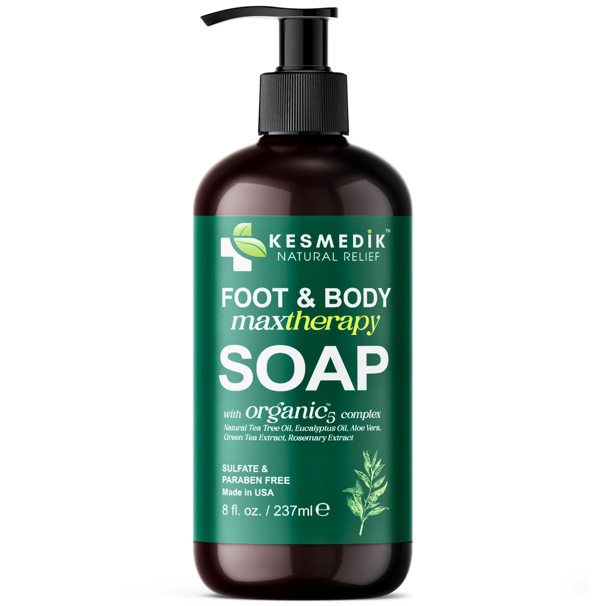 Tea Tree Oil Foot & Body Soap – Deep Cleansing, Anti‑Odor & Itch Relief, 8 oz – main product image