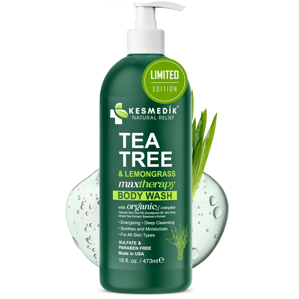 Tea Tree & Lemongrass Body Wash MaxTherapy – Limited Edition, 16 oz – Amazon gallery 7