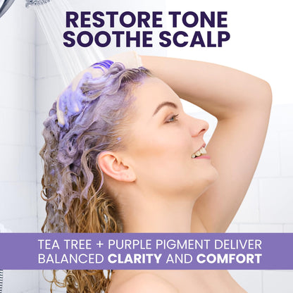 Tea Tree Purple Shampoo & Conditioner Set – Anti-Brass Toner for Color-Treated Hair, 16 oz – Amazon gallery 5