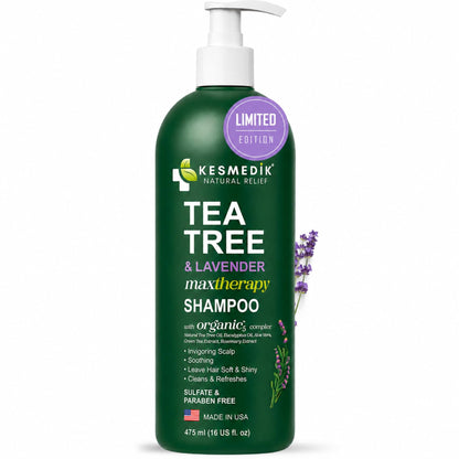 Tea Tree & Lavender Shampoo – Soothes Dry, Itchy Scalp, 16 fl oz – main product image