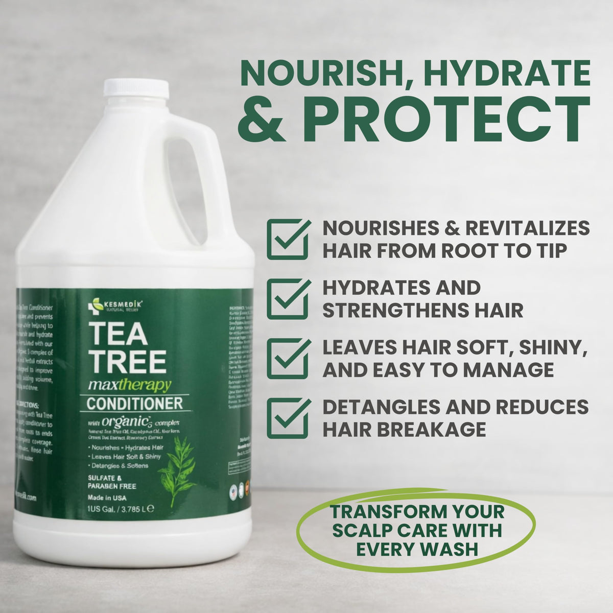 Tea Tree Conditioner Refill – 128 fl oz (1 Gallon) – product information 1
