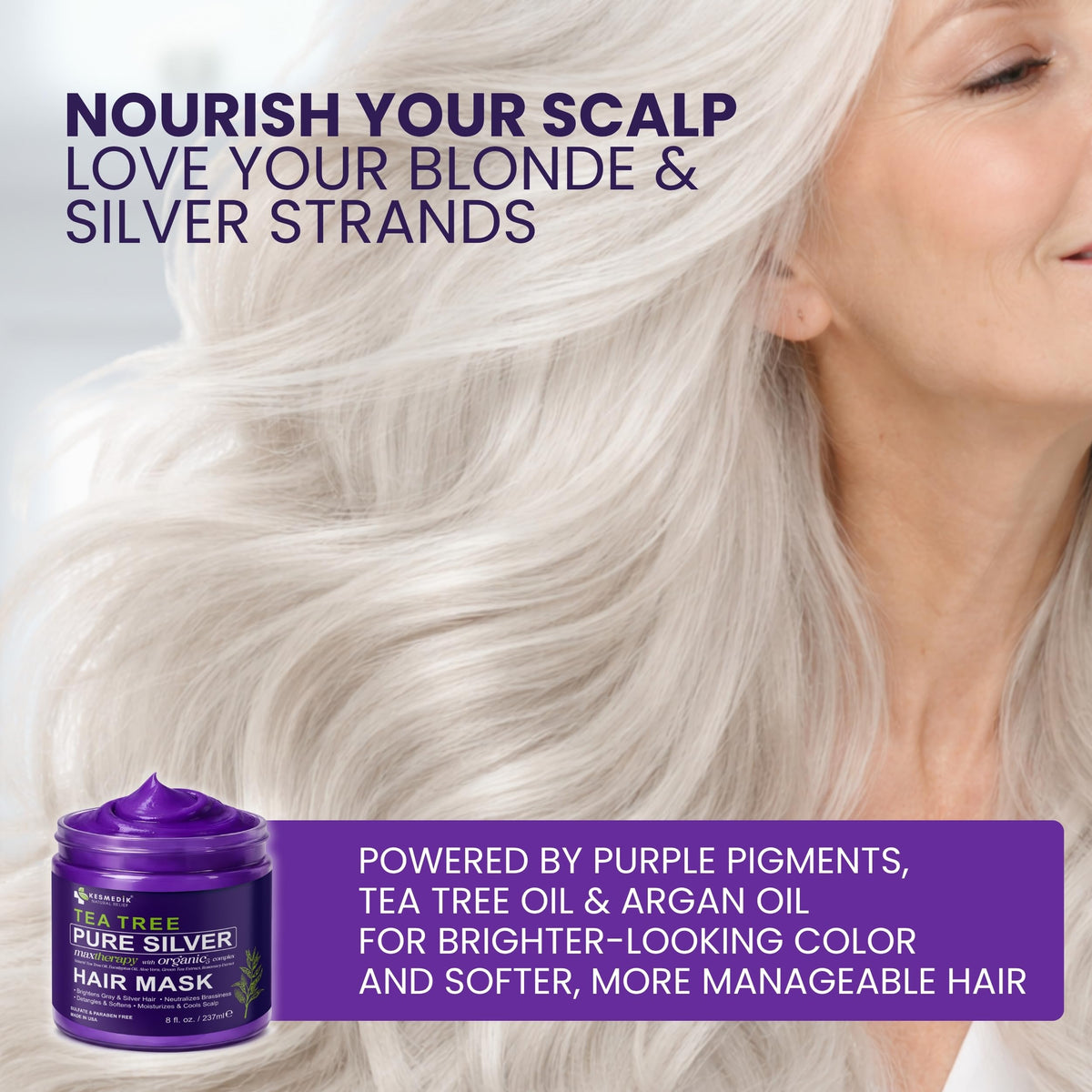 Tea Tree Purple Hair Mask – 8 fl oz – product information 7