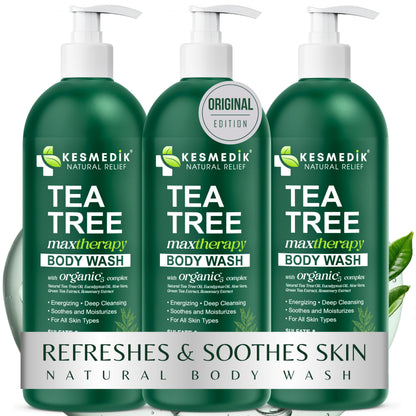 Tea Tree Body Wash MaxTherapy – 3-Pack, 16 fl oz Each – main product image