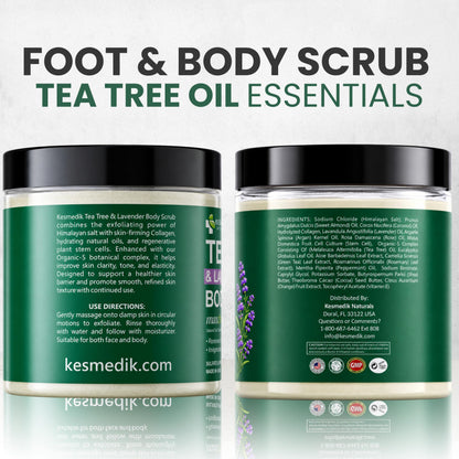 Tea Tree & Lavender Himalayan Salt Body & Foot Scrub – Exfoliating & Hydrating, 8 oz – Amazon gallery 8