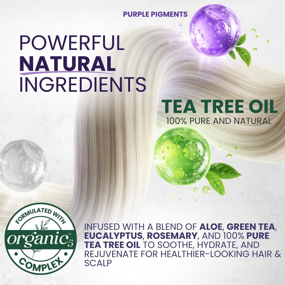 Tea Tree Purple Hair Mask – 8 fl oz – product information 4