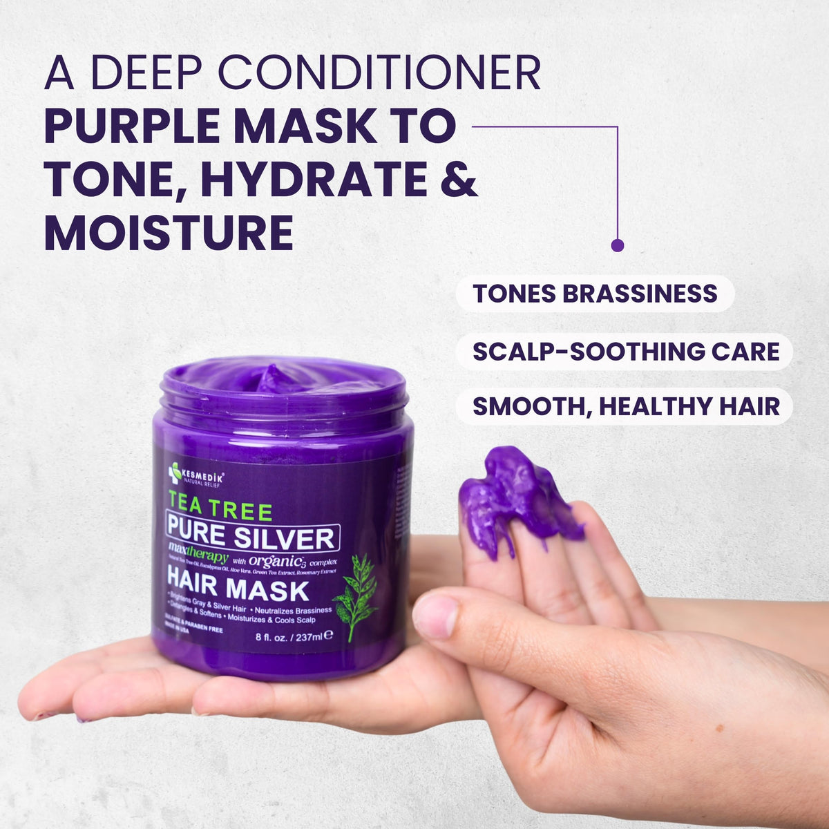 Tea Tree Purple Hair Mask – 8 fl oz – product information 5