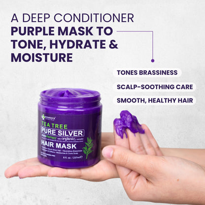 Tea Tree Purple Hair Mask – 8 fl oz – product information 5