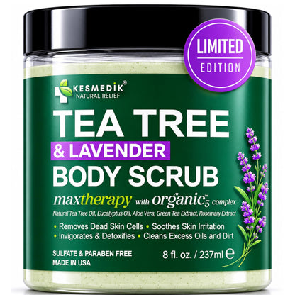 Tea Tree & Lavender Himalayan Salt Body & Foot Scrub – Exfoliating & Hydrating, 8 oz – Amazon gallery 7