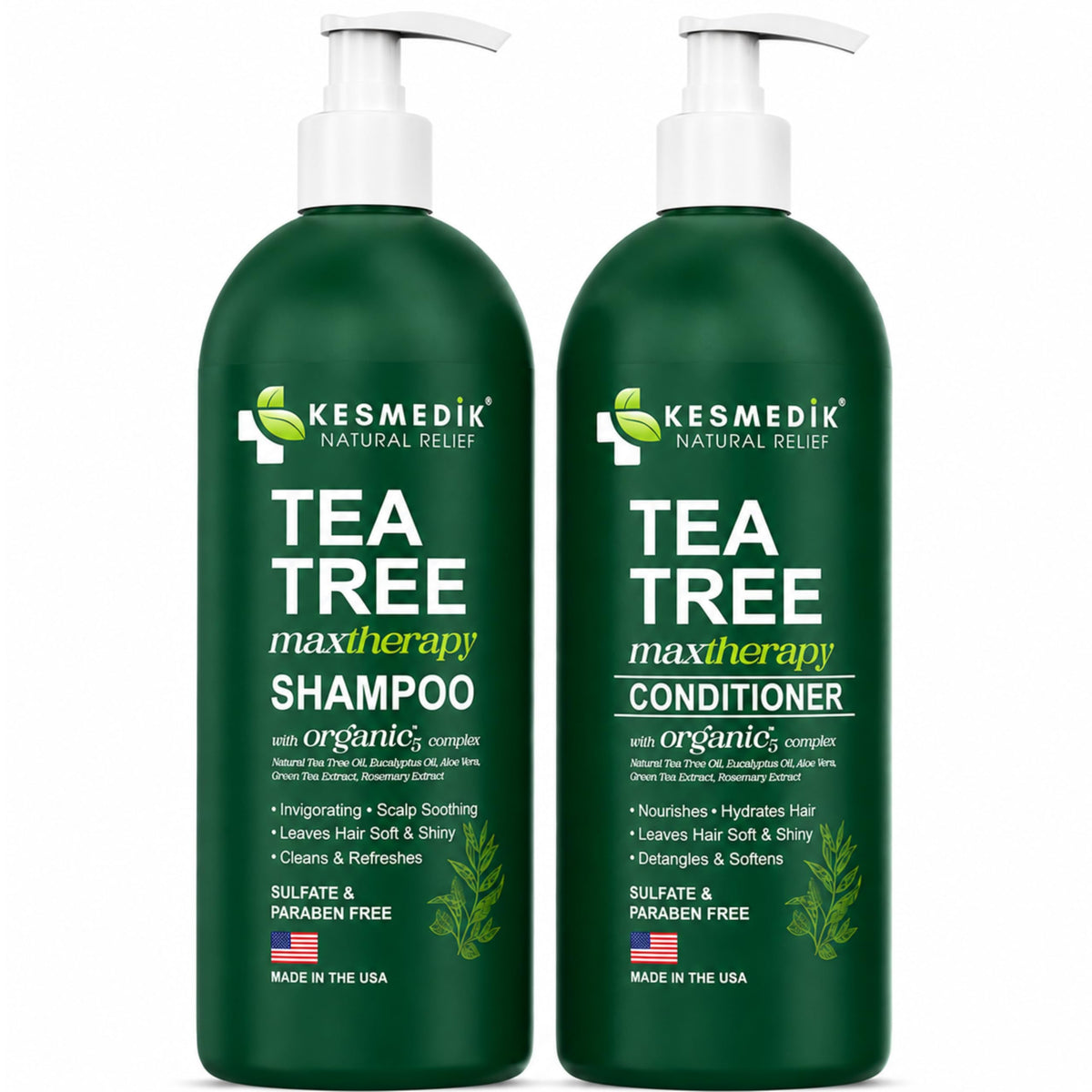 Tea Tree Shampoo & Conditioner MaxTherapy Set – Itchy Scalp & Clarifying Care, 16 oz – Amazon gallery 7