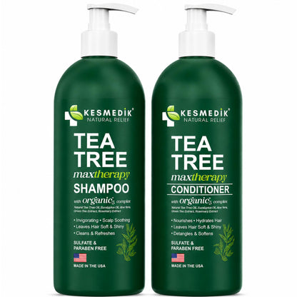 Tea Tree Shampoo & Conditioner MaxTherapy Set – Itchy Scalp & Clarifying Care, 16 oz – Amazon gallery 7