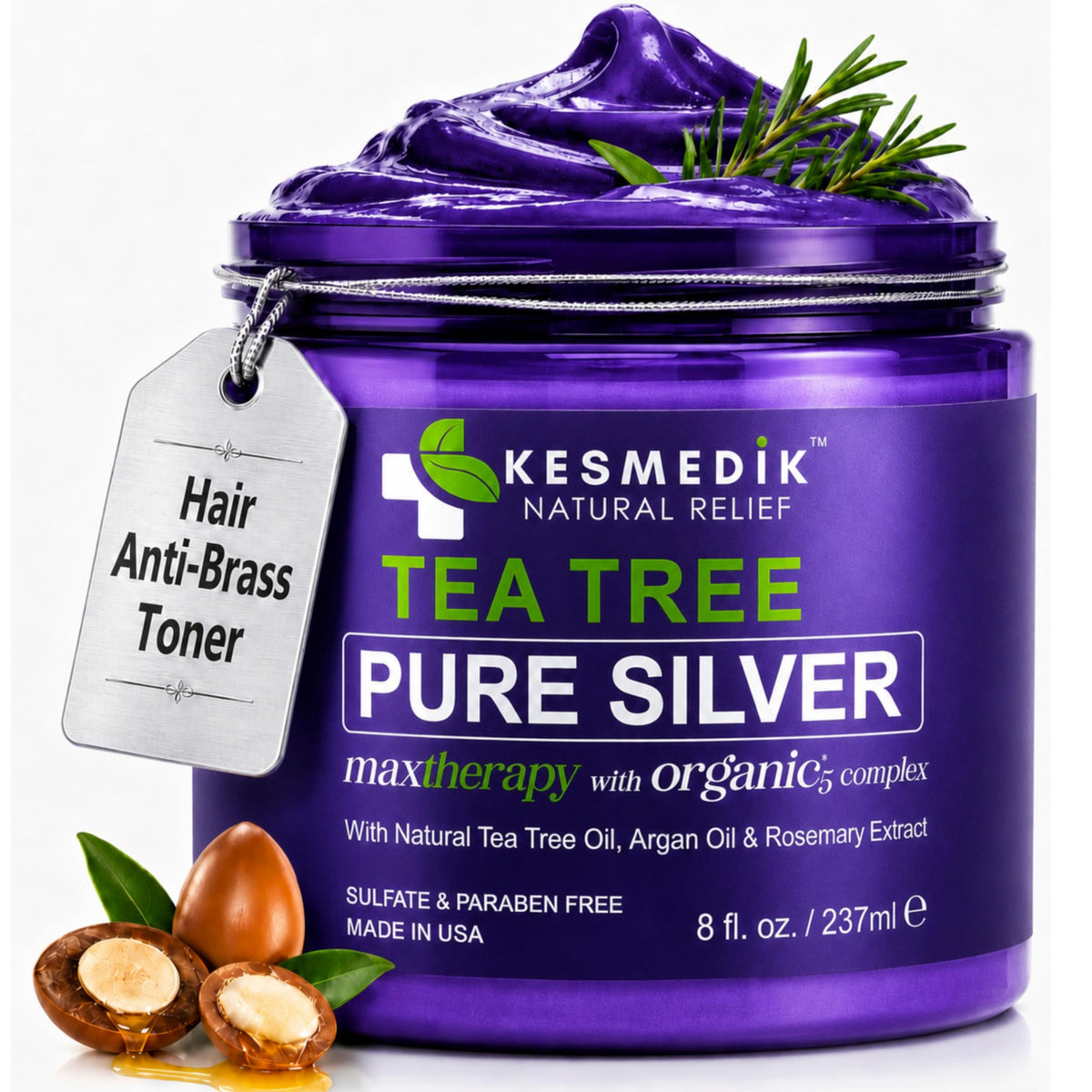 Tea Tree Purple Hair Mask – 8 fl oz – main product image
