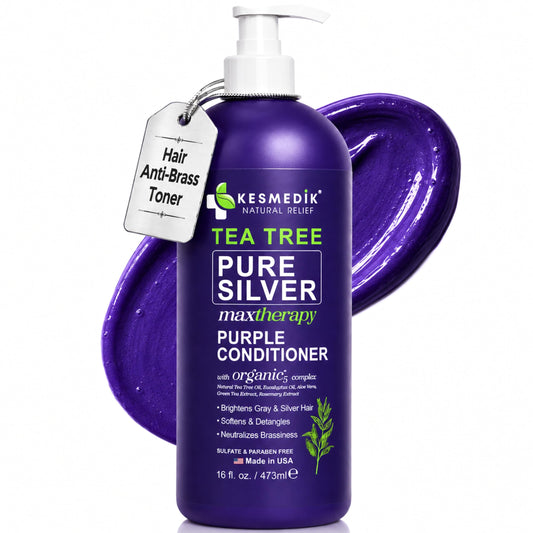 Tea Tree Purple Conditioner – Anti-Brass Toner for Blonde & Silver Hair, 16 oz – main product image