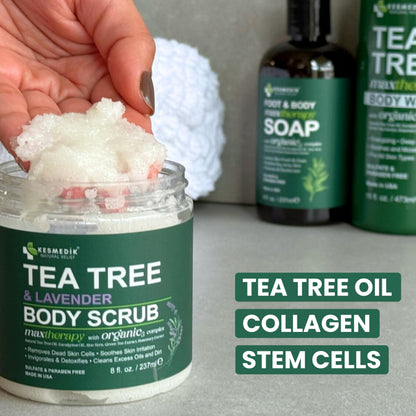 Tea Tree & Lavender Himalayan Salt Body & Foot Scrub – Exfoliating & Hydrating, 8 oz – Amazon gallery 5