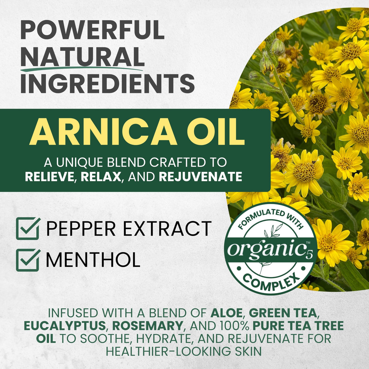 Sore Muscle Massage Oil with Arnica, Tea Tree & Eucalyptus Oil – 8 oz – Amazon gallery 5