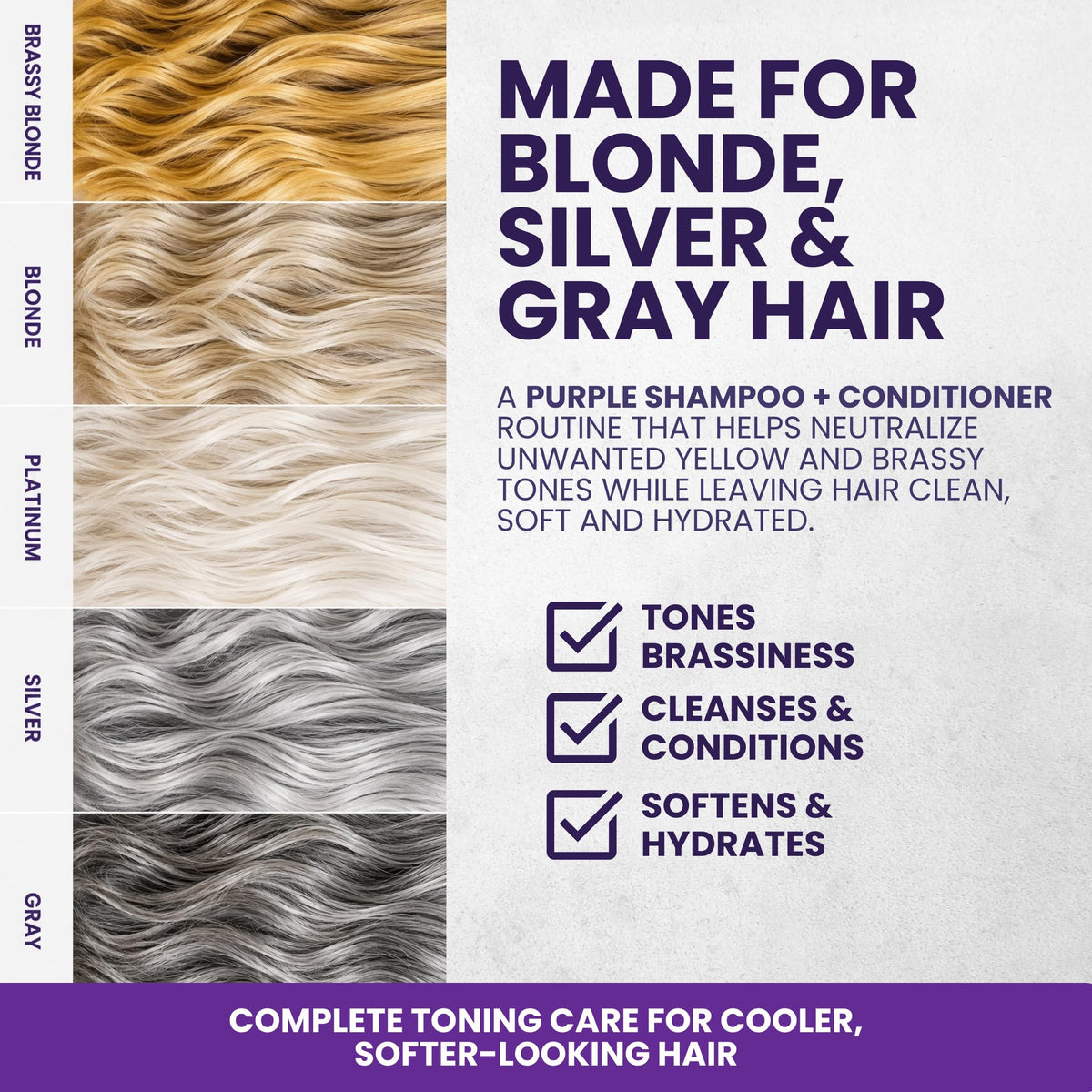 Tea Tree Purple Shampoo – Anti-Brass Toner for Color-Treated Hair, 16 oz – Amazon gallery 4