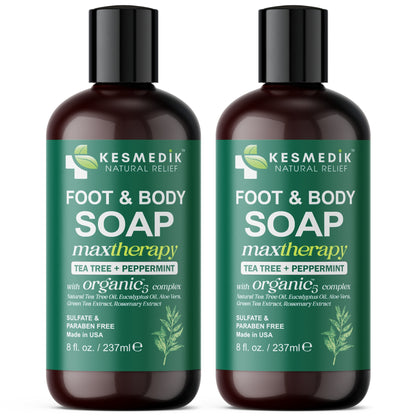 Tea Tree Oil Foot & Body Soap – Deep Cleansing, Anti‑Odor & Itch Relief, 8 oz