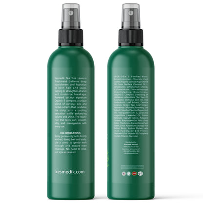 Tea Tree Oil Leave-In Conditioner Detangler Spray – Frizz Control & Scalp Relief, 8 oz