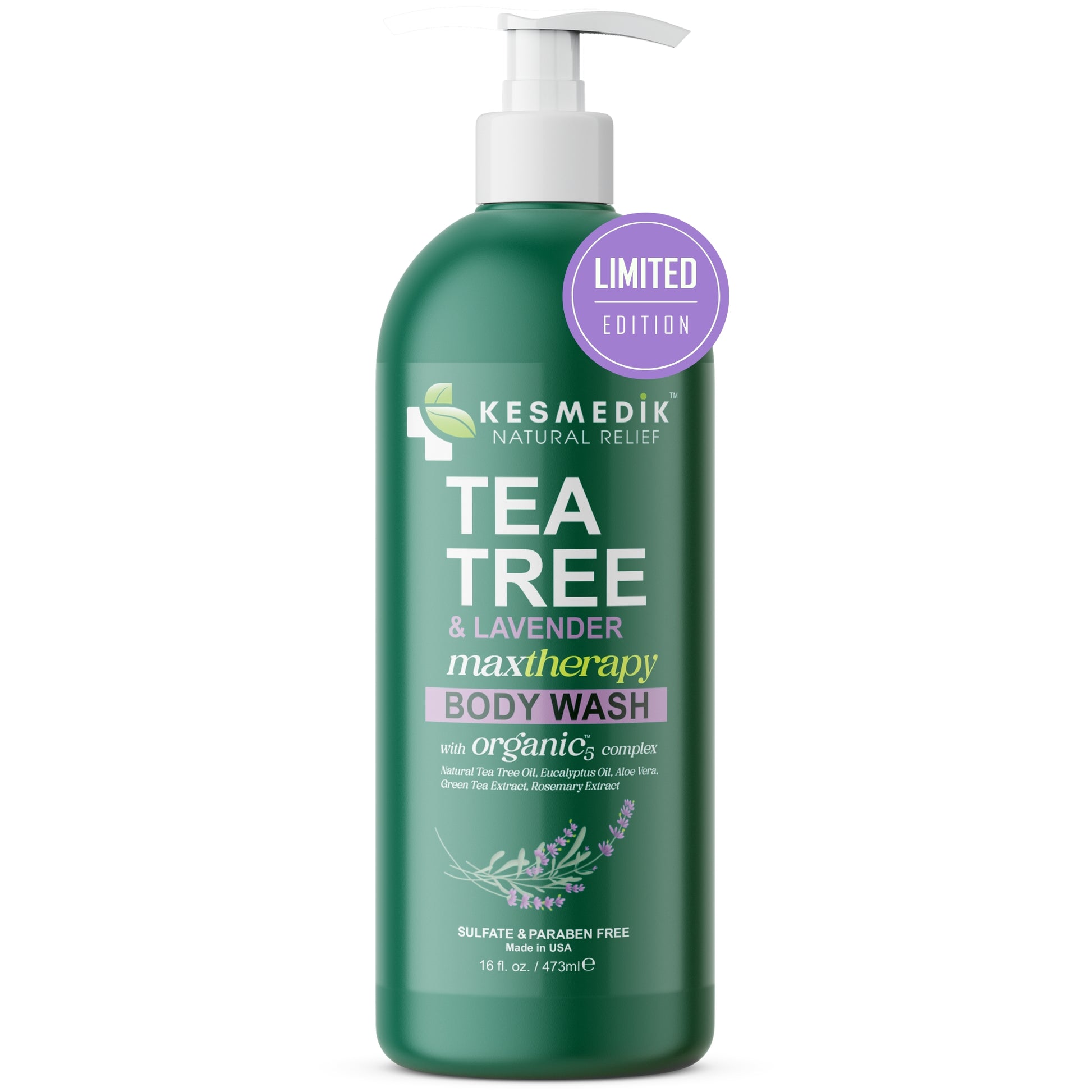 tea tree and lavender bath and body works KESMEDIK Tea Tree & Lavender Body Wash MaxTherapy, Itchy Skin Relief, Fights Body Odor, Soothes Jock Itch, Athlete's Foot, Ringworm & Sensitive Skin