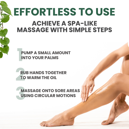 Sore Muscle Massage Oil with Arnica, Tea Tree & Eucalyptus Oil – 8 oz