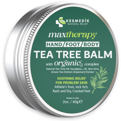 Tea Tree Oil Balm MaxTherapy, Soothing Ointment for Skin Relief, 2 oz