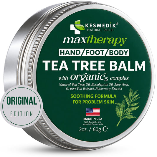 Tea Tree Oil Balm MaxTherapy, Soothing Ointment for Skin Relief, 2 oz