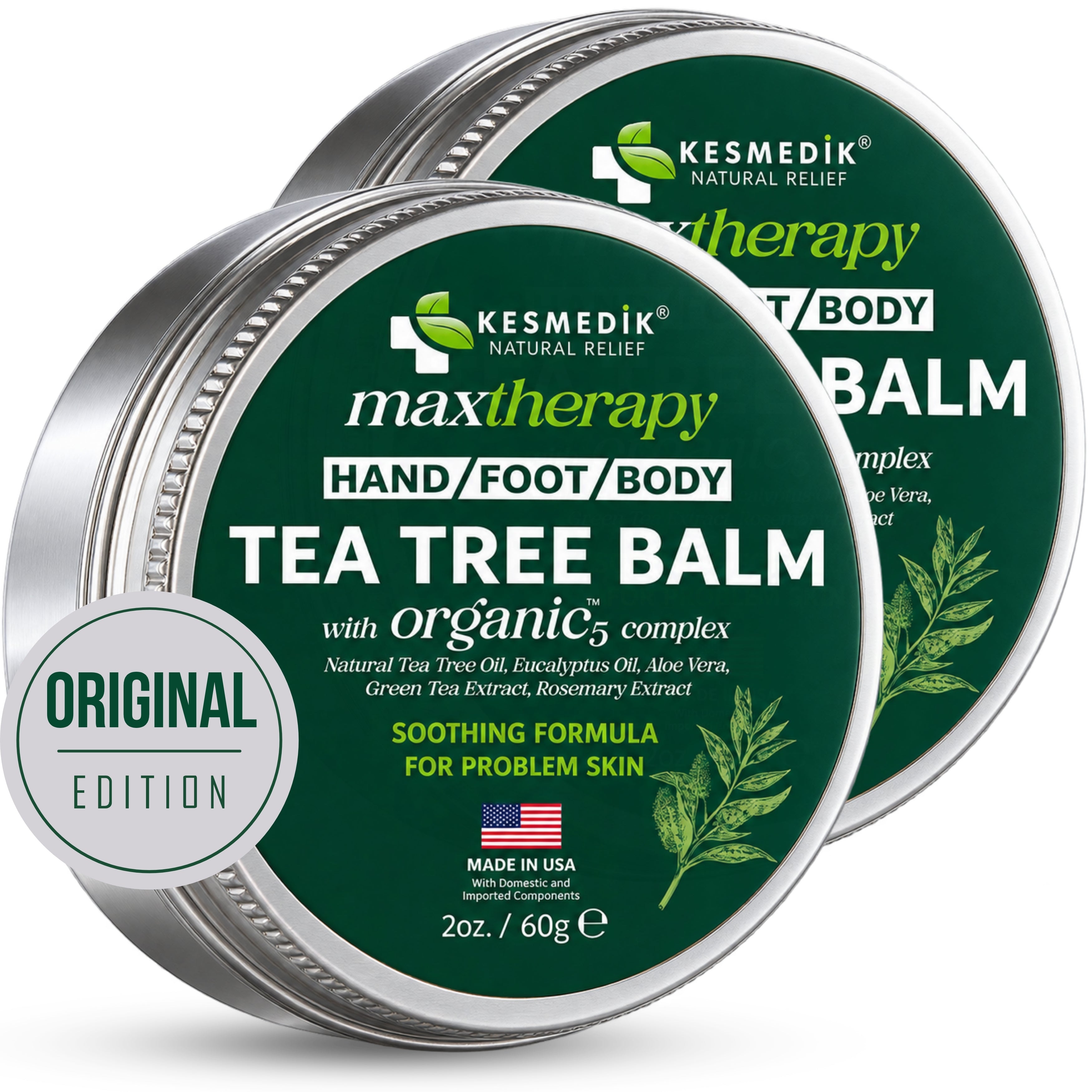 Tea Tree Oil Balm MaxTherapy for Dry Skin – Kesmedik Natural Relief