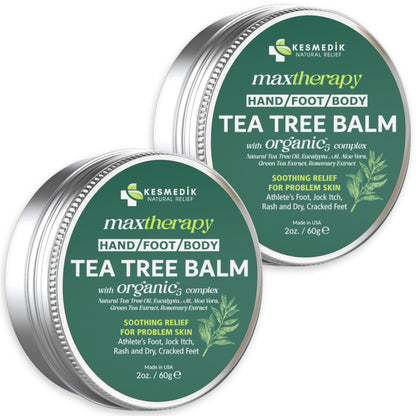 Tea Tree Oil Balm MaxTherapy, Soothing Ointment for Skin Relief, 2 oz