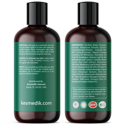 Tea Tree Oil Foot & Body Soap – Deep Cleansing, Anti‑Odor & Itch Relief, 8 oz