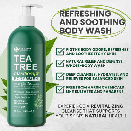 Tea Tree Body Wash MaxTherapy – Itchy Skin Relief, 16 fl oz