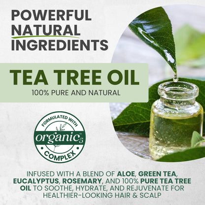 Tea Tree Oil Leave-In Conditioner Detangler Spray – Frizz Control & Scalp Relief, 8 oz