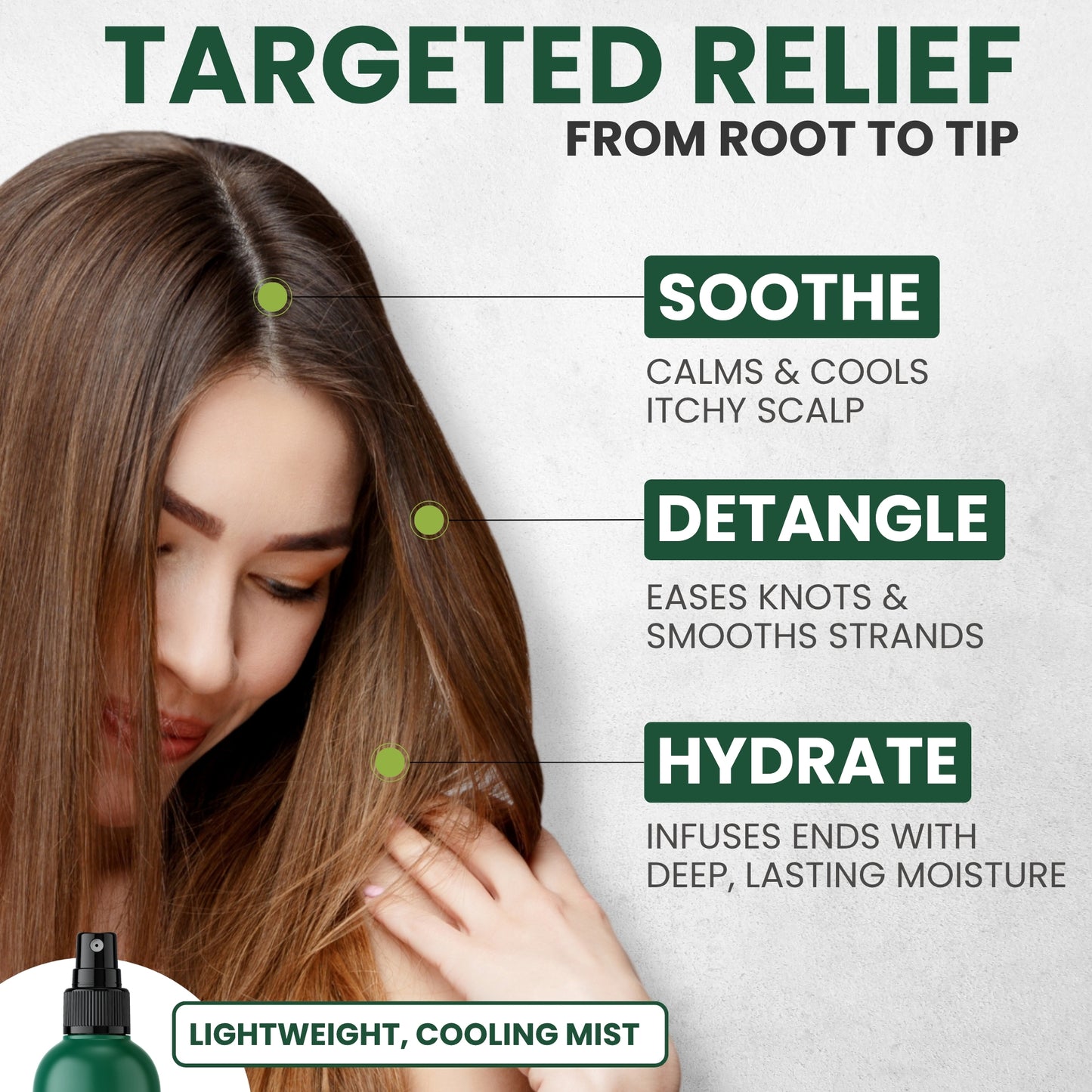 Tea Tree Oil Leave-In Conditioner Detangler Spray – Frizz Control & Scalp Relief, 8 oz