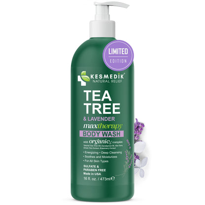 tea tree and lavender spray Tea Tree & Lavender Oil Body Wash for Sensitive Skin, 16 oz – Kesmedik Natural Relief